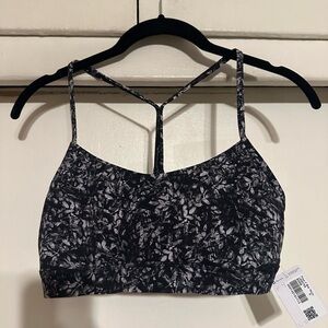 Lululemon Flo Y Bra Nulu 8 Blossom Overlay Multi Starlight Floral Black White